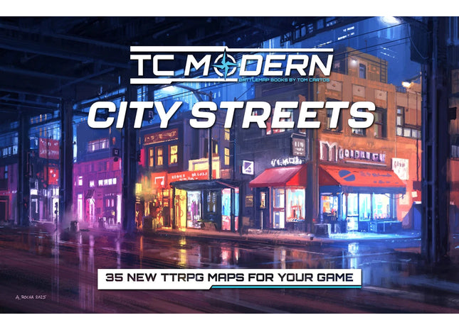 Gamers Guild AZ Tom Cartos Tom Cartos's Modern City Streets TTRPG Map Pack (Pre-Order) Quartermaster Direct