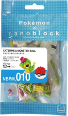Gamers Guild AZ Toy Caterpie & Pokeball Nanoblock Pokemon Series HobbyTyme