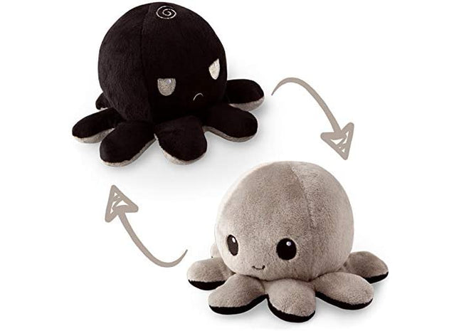 Gamers Guild AZ Toy Reversible Octopus Plushie: Black and Gray ACD Distribution