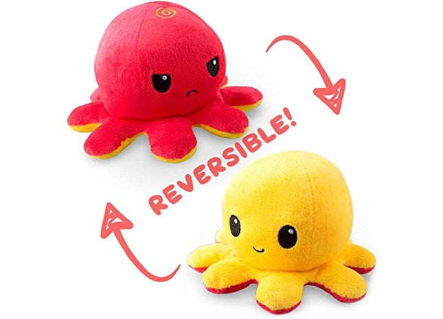 Gamers Guild AZ Toy Reversible Octopus Plushie: Red and Yellow ACD Distribution