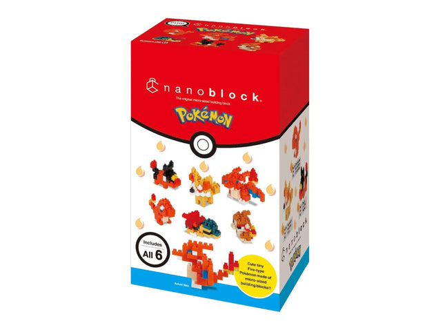Gamers Guild AZ Toy Type Fire Set of Six Nanoblock Pokemon Series HobbyTyme