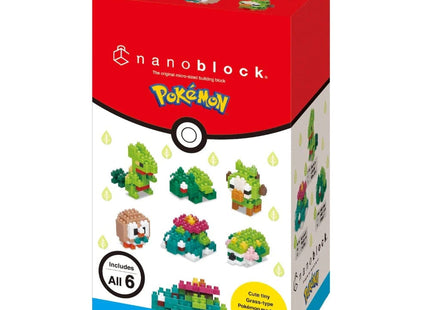 Gamers Guild AZ Toy Type Grass Set of Six Nanoblock Pokemon Series HobbyTyme