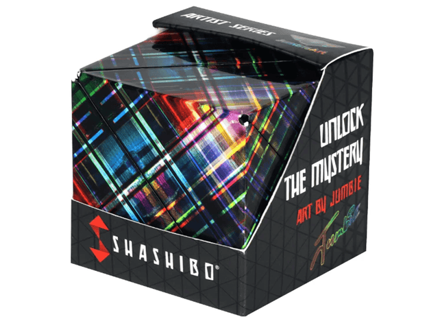 Gamers Guild AZ Toys Shashibo Jumbie Artist Shape Shifting Box - Disco Plaid Fun In Motion