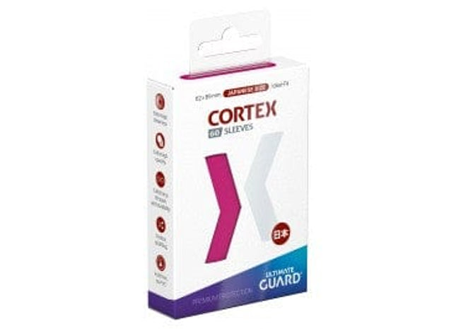 Gamers Guild AZ Ultimate Guard Cortex Sleeves: Japanese Size Glossy Pink (60ct) (Pre-Order) GTS