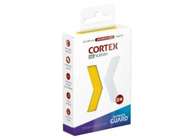 Gamers Guild AZ Ultimate Guard Cortex Sleeves: Japanese Size Glossy Yellow (60ct) (Pre-Order) GTS