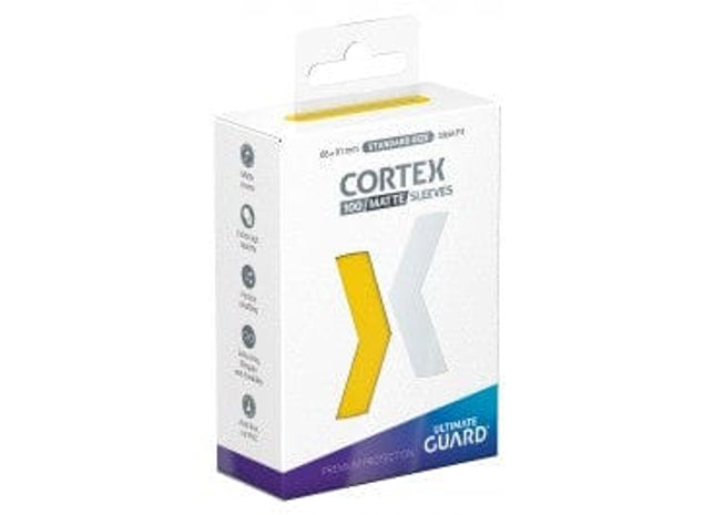 Gamers Guild AZ Ultimate Guard Cortex Sleeves: Standard Size Matte Yellow (100ct) (Pre-Order) GTS