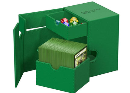 Gamers Guild AZ Ultimate Guard Deck Case 133+ Flip'N'Tray: Monocolor Green (Pre-Order) GTS