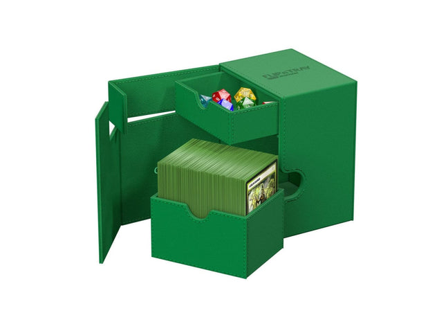 Gamers Guild AZ Ultimate Guard Deck Case 133+ Flip'N'Tray: Monocolor Green (Pre-Order) GTS