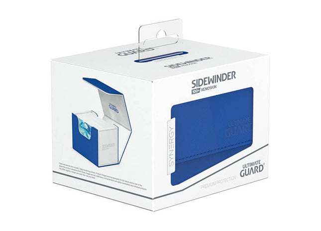Gamers Guild AZ Ultimate Guard Sidewinder 100+ Xenoskin Deck Case - Synergy Blue White GTS