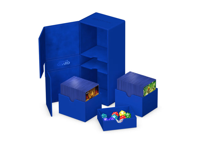 Gamers Guild AZ Ultimate Guard Twin Flip 'n' Tray 266+ Xenoskin Deck Case - Blue Southern Hobby