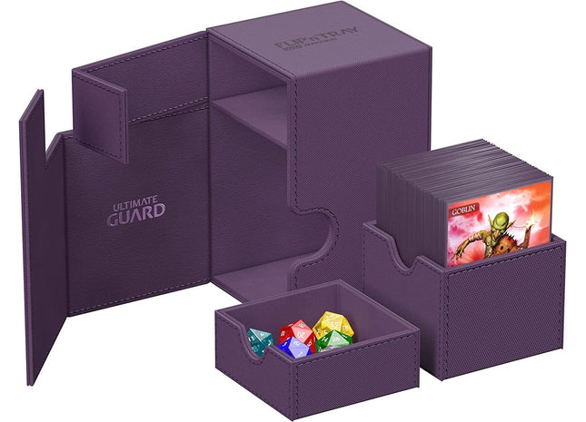 Gamers Guild AZ Ultimate Guard Ultimate Guard Xenoskin Flip'n'Tray Deck Case 80+ Purple GTS