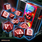 Gamers Guild AZ Ultra Pro One-Up Dice: Polyhedral Cartridge 7ct Sets: Cackling Blood Skull INFINITE BLACK LLC