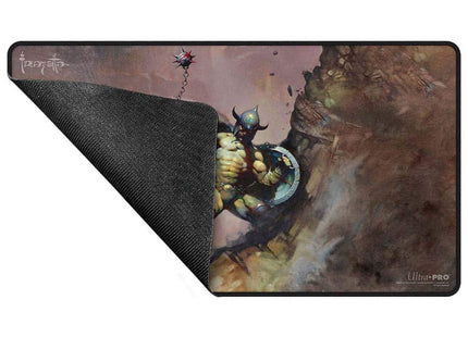 Gamers Guild AZ Ultra Pro Ultra Pro Artist Spotlight: Frank Frazetta - Black-Stitched Playmat: Warrior With Ball and Chain (Pre-Order) GTS
