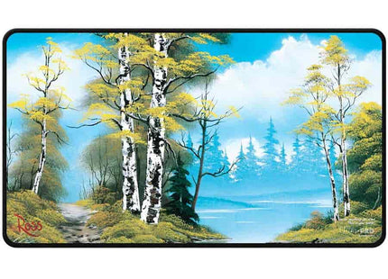 Gamers Guild AZ Ultra Pro Ultra Pro Black Stitched Playmat Bob Ross Lakeside Path (Pre-Order) GTS