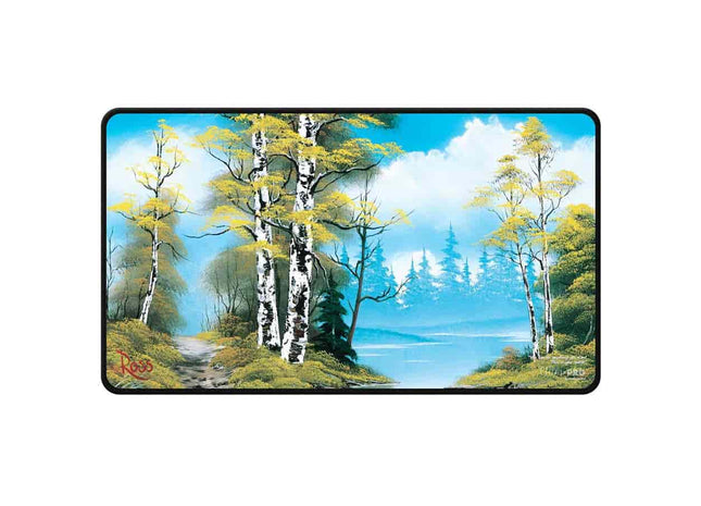 Gamers Guild AZ Ultra Pro Ultra Pro Black Stitched Playmat Bob Ross Lakeside Path (Pre-Order) GTS
