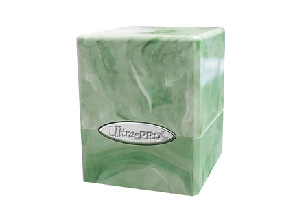 Gamers Guild AZ Ultra Pro Ultra Pro: Boxes - Marble Satin Cube Lime Green and White GTS