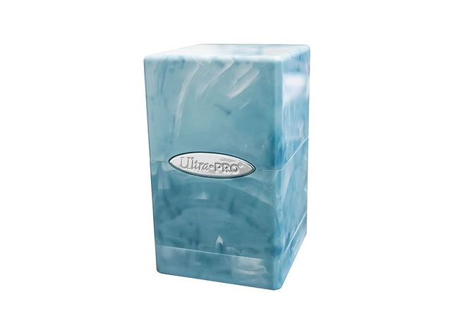 Gamers Guild AZ Ultra Pro Ultra Pro: Boxes - Marble Satin Tower Light Blue and White GTS