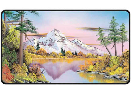 Gamers Guild AZ Ultra Pro Ultra Pro Playmat: Bob Ross Mountain Lake Black-Stitched Playmat (Pre-Order) GTS