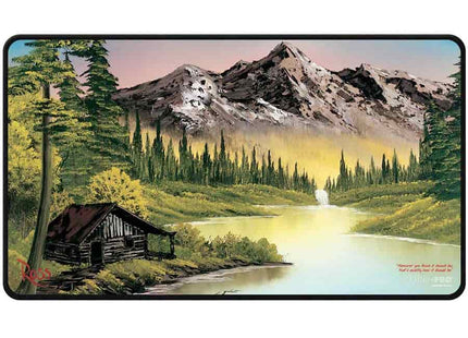 Gamers Guild AZ Ultra Pro Ultra Pro Playmat: Bob Ross Mountain Retreat Black-Stitched Playmat (Pre-Order) GTS