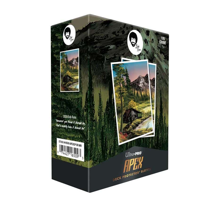 Ultra Pro: 105+ Apex Sleeves: Bob Ross Mountain Retreat 1 Gamers Guild AZ Ultra Pro: 105+ Apex Sleeves: Bob Ross Mountain Retreat 1 Gamers Guild AZ