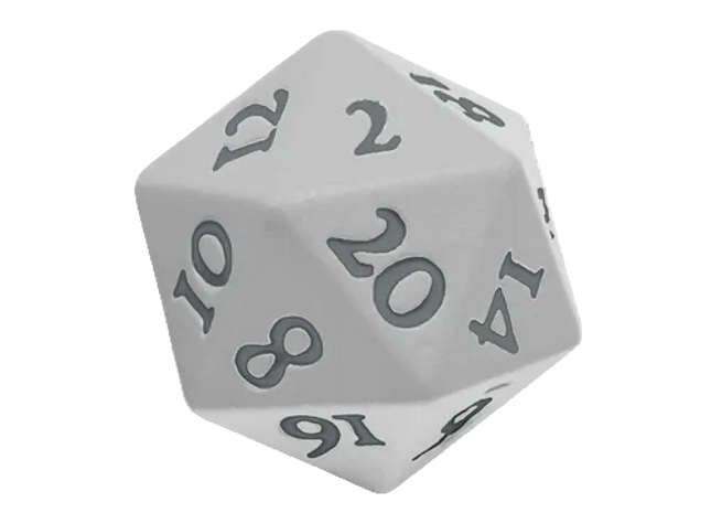 Gamers Guild AZ Ultra Pro Ultra Pro: Vivid Heavy Metal Dice - White (Pre-Order) AGD