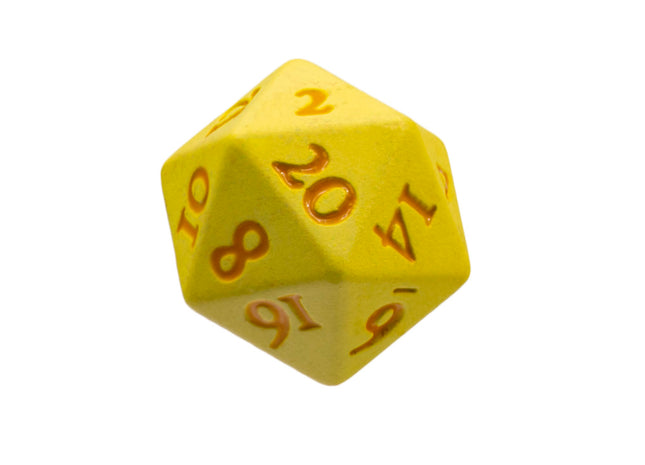 Gamers Guild AZ Ultra Pro Ultra Pro: Vivid Heavy Metal Dice - Yellow (Pre-Order) AGD