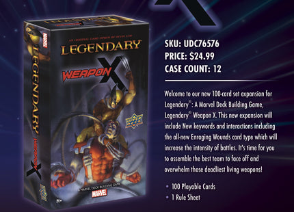 Gamers Guild AZ Upper Deck Entertainment Marvel Legendary Weapon X Expansion GTS