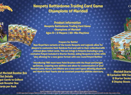 Gamers Guild AZ Upper Deck Entertainment Neopets Battledome TCG: Champions of Meridell Booster Display (Pre-Order) STREET DATE: 04/30/2025 - PRICE: $79.99 Southern Hobby