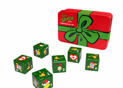 Gamers Guild AZ USAopoly d6 Premium: The Grinch - 6 Dice Set (Pre-Order) USAopoly