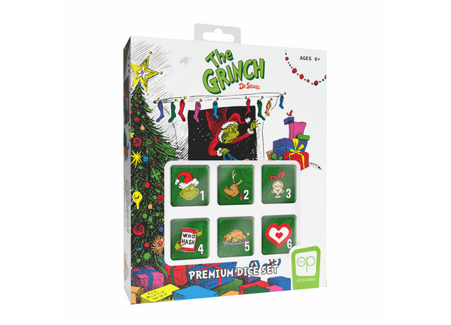 Gamers Guild AZ USAopoly d6 Premium: The Grinch - 6 Dice Set (Pre-Order) USAopoly