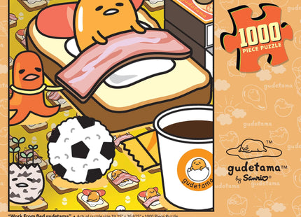 Gamers Guild AZ USAopoly Gudetama “Work From Bed” 1000 Piece Puzzle USAopoly