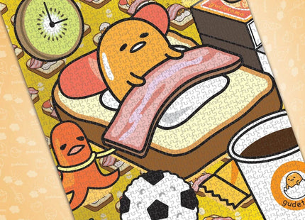 Gamers Guild AZ USAopoly Gudetama “Work From Bed” 1000 Piece Puzzle USAopoly