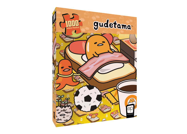 Gamers Guild AZ USAopoly Gudetama “Work From Bed” 1000 Piece Puzzle USAopoly