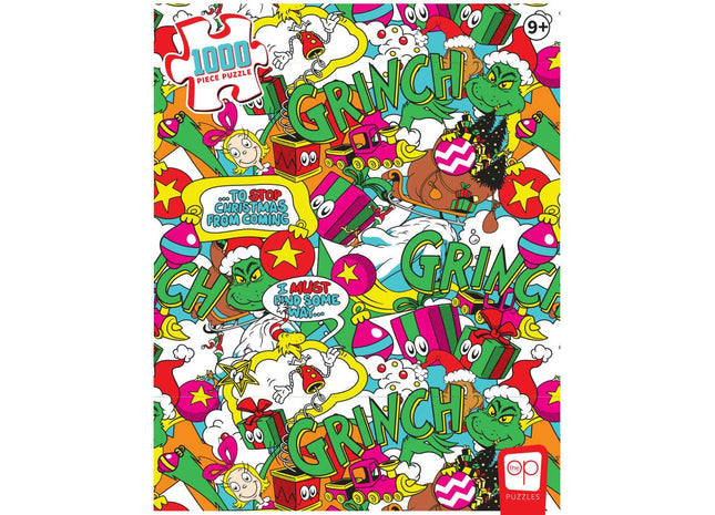 Gamers Guild AZ USAopoly The Grinch "Poppin" 1000 Piece Puzzle (Pre-Order) USAopoly
