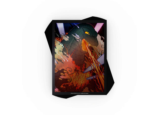 Gamers Guild AZ UVS Games UVS Godzilla Sleeves: Reign Of Kaiju Art Sleeve - Burning Godzilla (Pre-Order) Southern Hobby