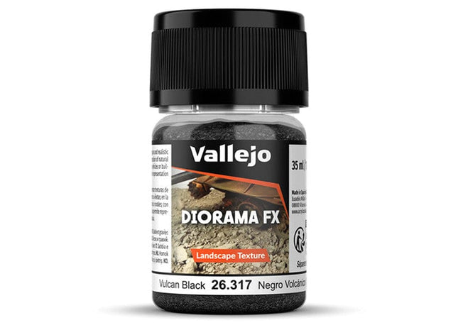 Gamers Guild AZ Vallejo Vallejo: 26.317 Diorama Effects - Landscape - Vulcan Black 0.1-2 mm (35ml) (Pre-Order) ACD Distribution