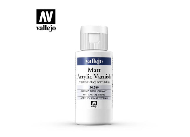 Gamers Guild AZ Vallejo Vallejo: 26.518 Permanent Matt Varnish 60ml HobbyTyme