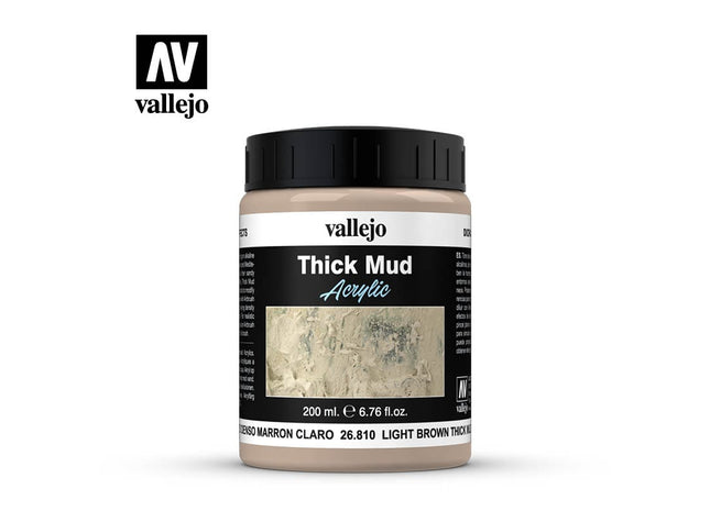 Gamers Guild AZ Vallejo Vallejo: 26.810 Diorama Effects Thick Mud Light Brown Mud HobbyTyme