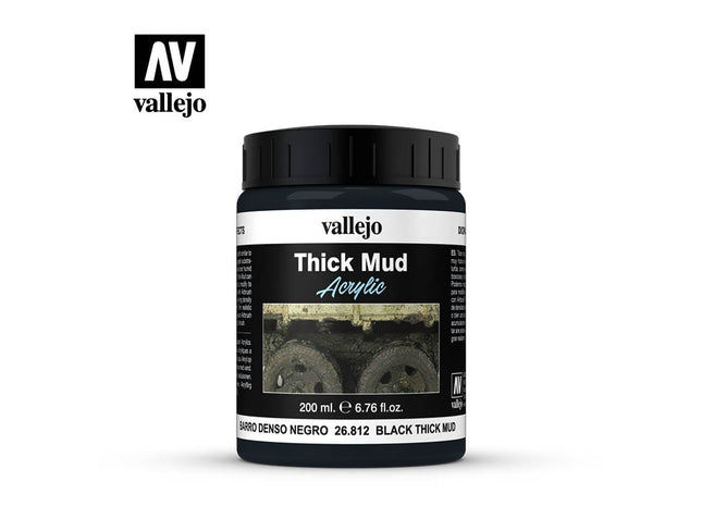 Gamers Guild AZ Vallejo Vallejo: 26.812 Diorama Effects Thick Mud Black Mud HobbyTyme