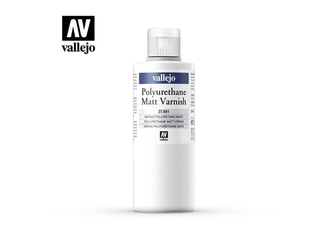 Gamers Guild AZ Vallejo Vallejo: 27.651 Polyurethane Matt Varnish 200ml HobbyTyme