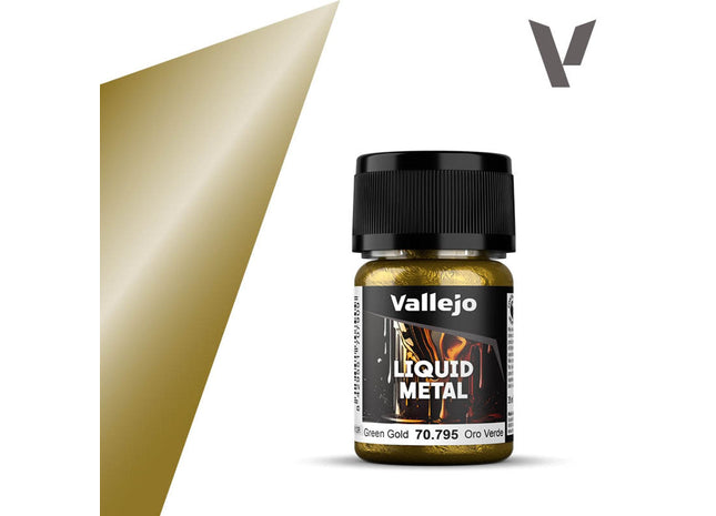 Gamers Guild AZ Vallejo Vallejo: 70.795 Liquid Metal: Green Gold HobbyTyme