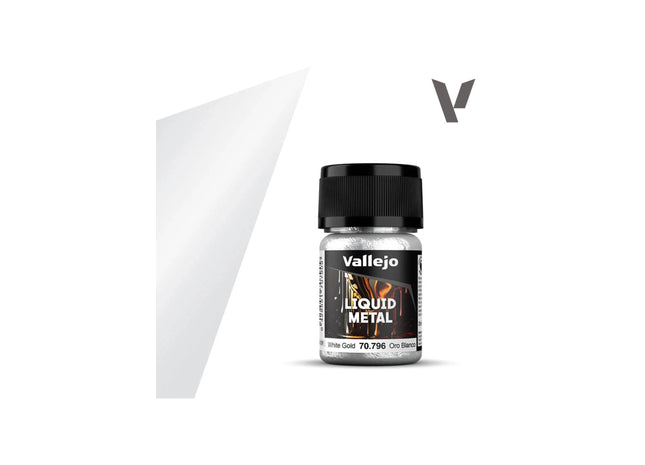 Gamers Guild AZ Vallejo Vallejo: 70.796 Liquid Metal: White Gold HobbyTyme