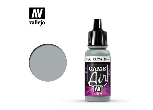 Gamers Guild AZ Vallejo Vallejo: Game Air 72.752 Silver HobbyTyme