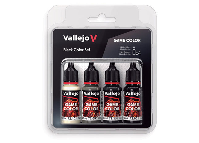 Gamers Guild AZ Vallejo Vallejo: Game Color: Black (4 Color Set) (Pre-Order) ACD Distribution
