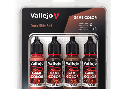Gamers Guild AZ Vallejo Vallejo: Game Color: Dark Skin (4 Color Set) (Pre-Order) ACD Distribution