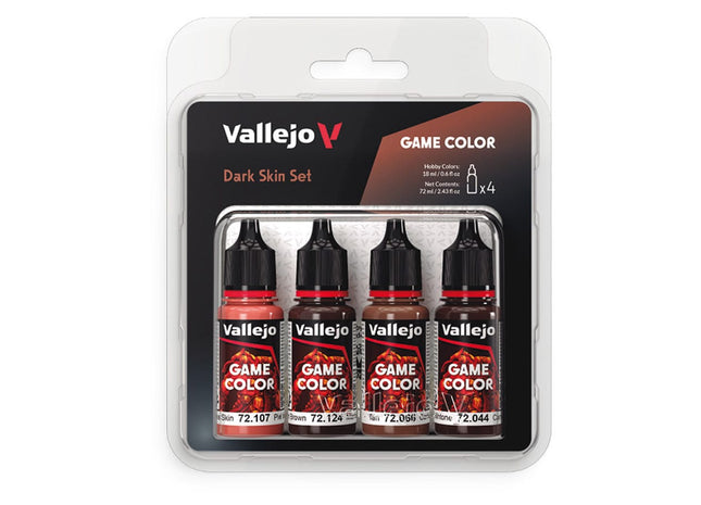 Gamers Guild AZ Vallejo Vallejo: Game Color: Dark Skin (4 Color Set) (Pre-Order) ACD Distribution
