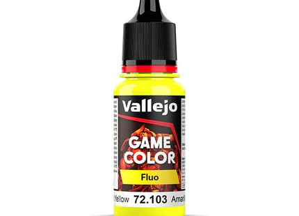 Gamers Guild AZ Vallejo Vallejo: Game Color Fluo 72.103 Fluorescent Yellow HobbyTyme