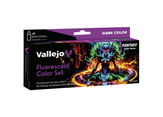 Gamers Guild AZ Vallejo Vallejo: Game Color - Fluorescent Color Set (Pre-Order) AGD