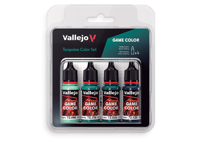 Gamers Guild AZ Vallejo Vallejo: Game Color: Turquoise (4 Color Set) (Pre-Order) ACD Distribution