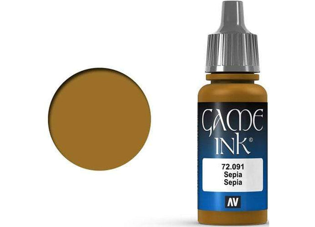 Gamers Guild AZ Vallejo Vallejo: Game Ink 72.091 Sepia HobbyTyme